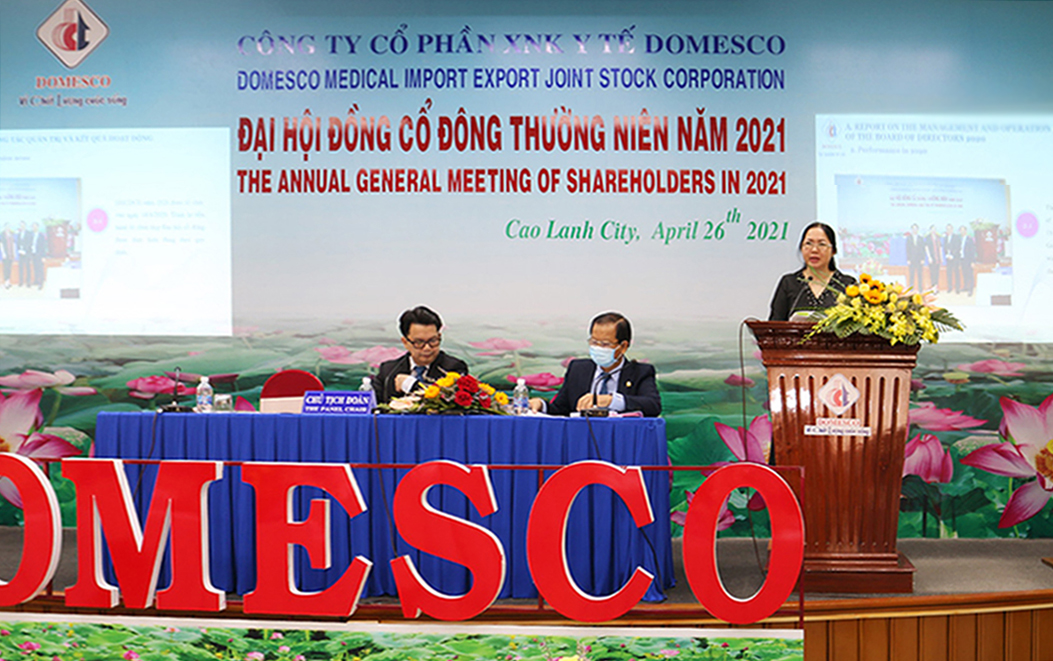 DOMESCO TỔ CHỨC THÀNH CÔNG ĐẠI HỘI ĐỒNG CỔ ĐÔNG THƯỜNG NIÊN NĂM 2021