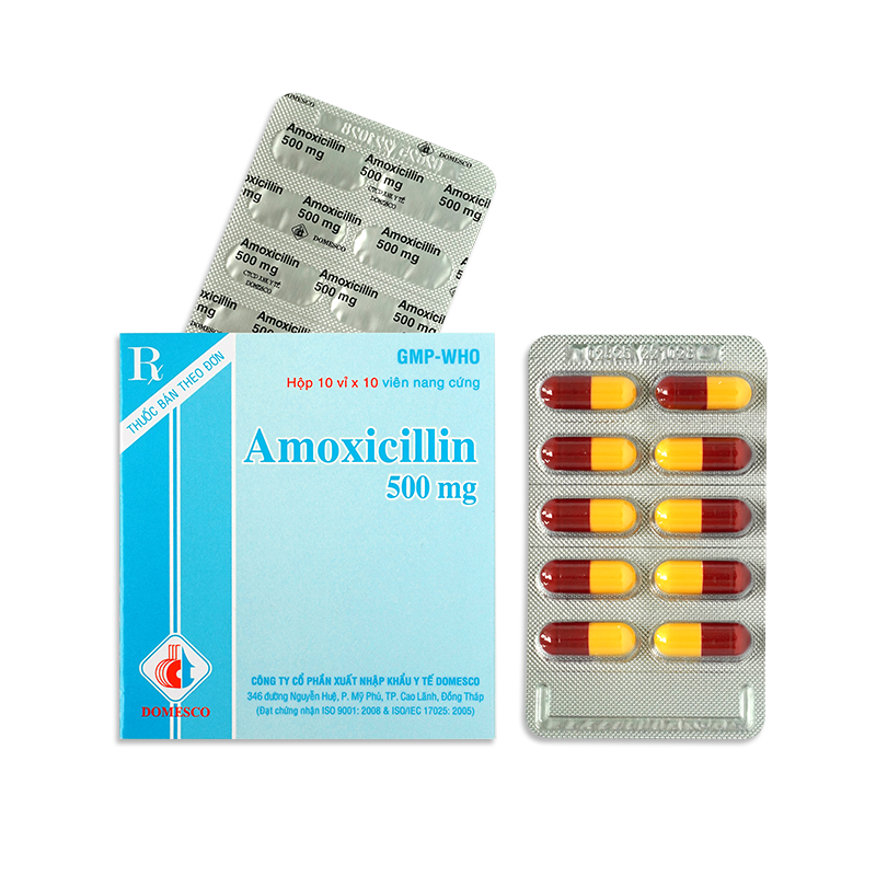 AMOXICILLIN 500mg (NÂU - VÀNG)