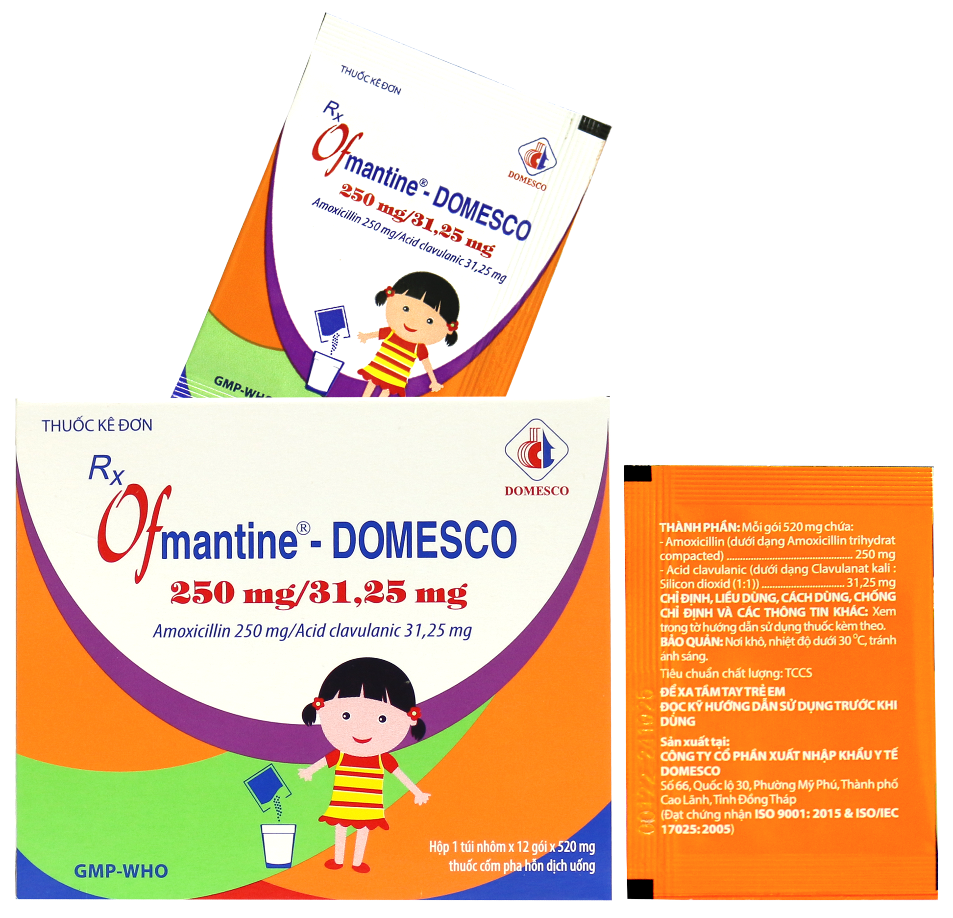 OFMANTINE - DOMESCO 250MG/ 31,25 MG