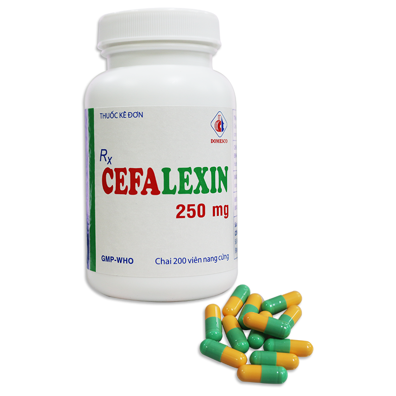 Cefalexin 250mg (xanh-vàng)
