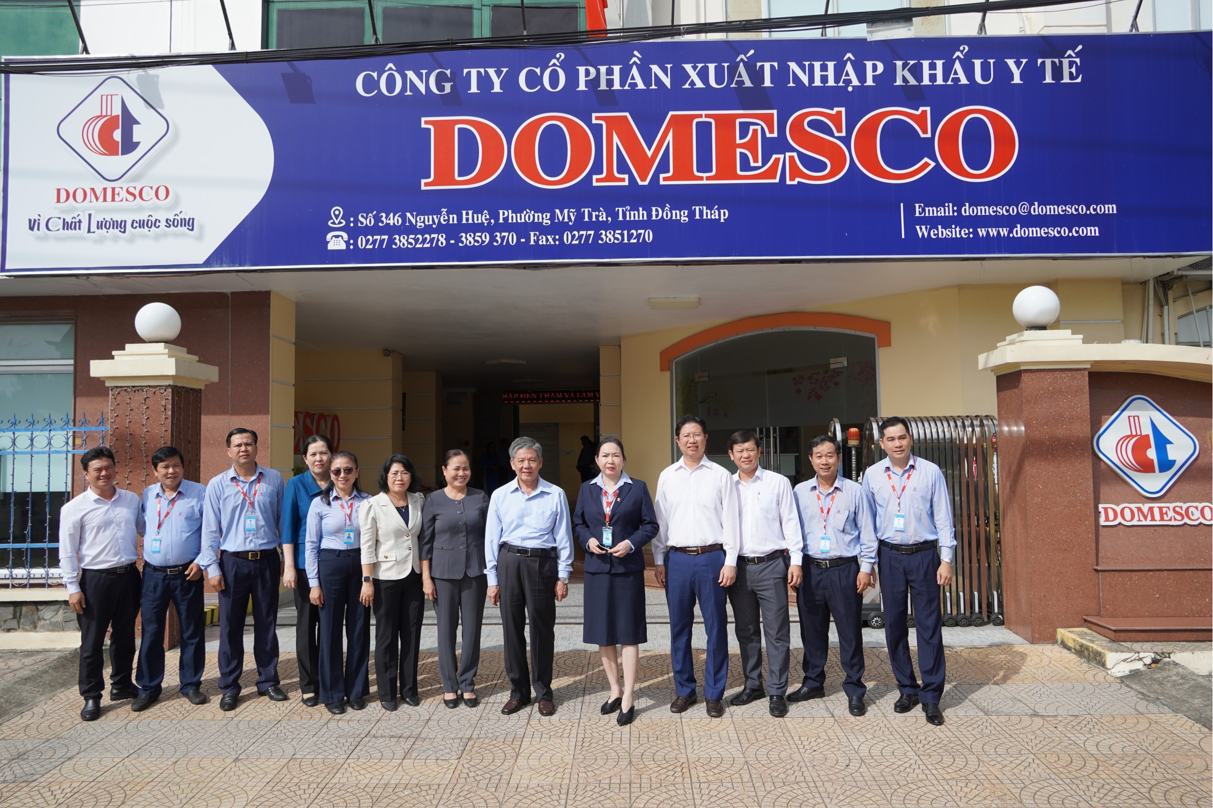LÃNH ĐẠO TỈNH ĐỒNG THÁP THĂM VÀ LÀM VIỆC TẠI DOMESCO